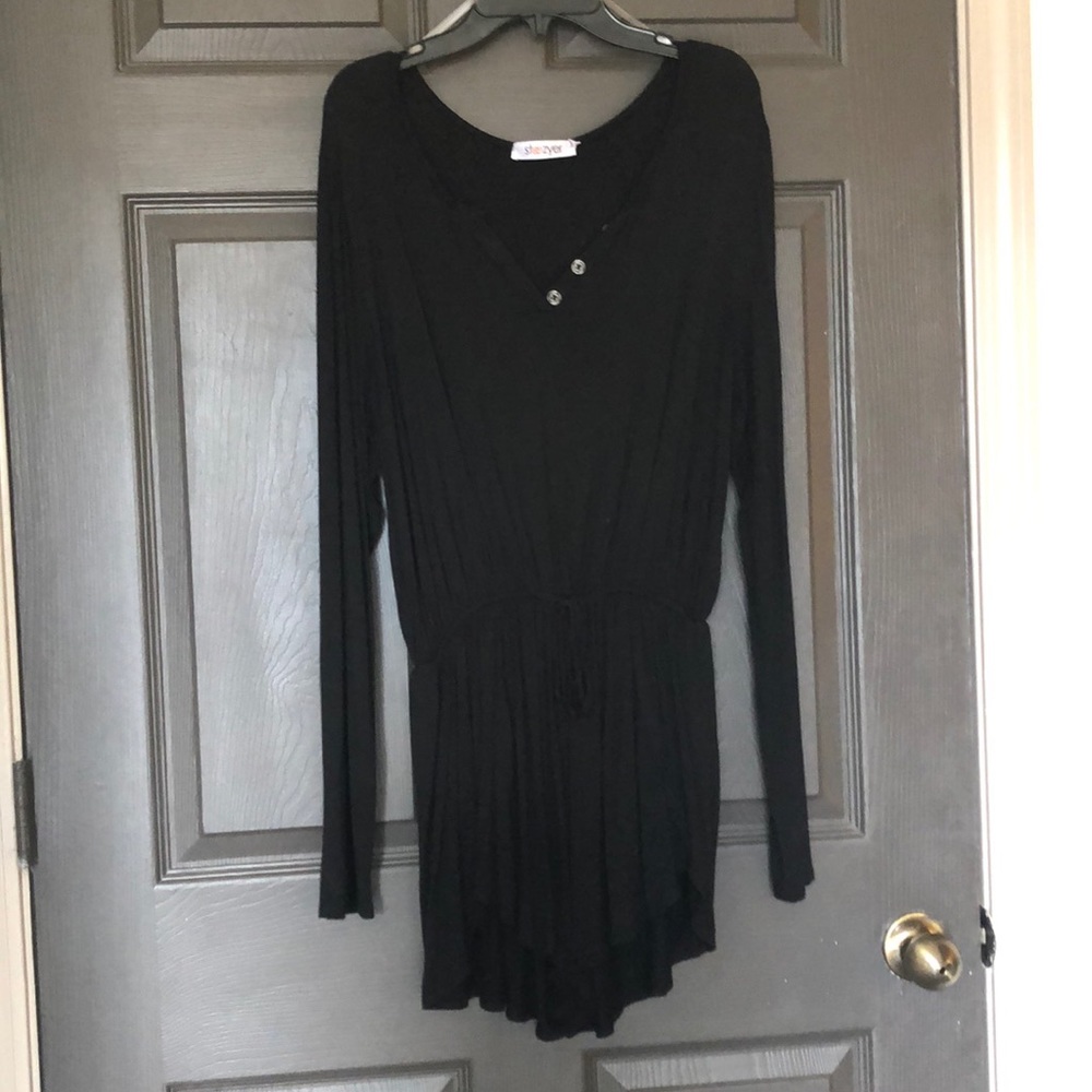 Black short romper